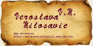 Veroslava Milosavić vizit kartica